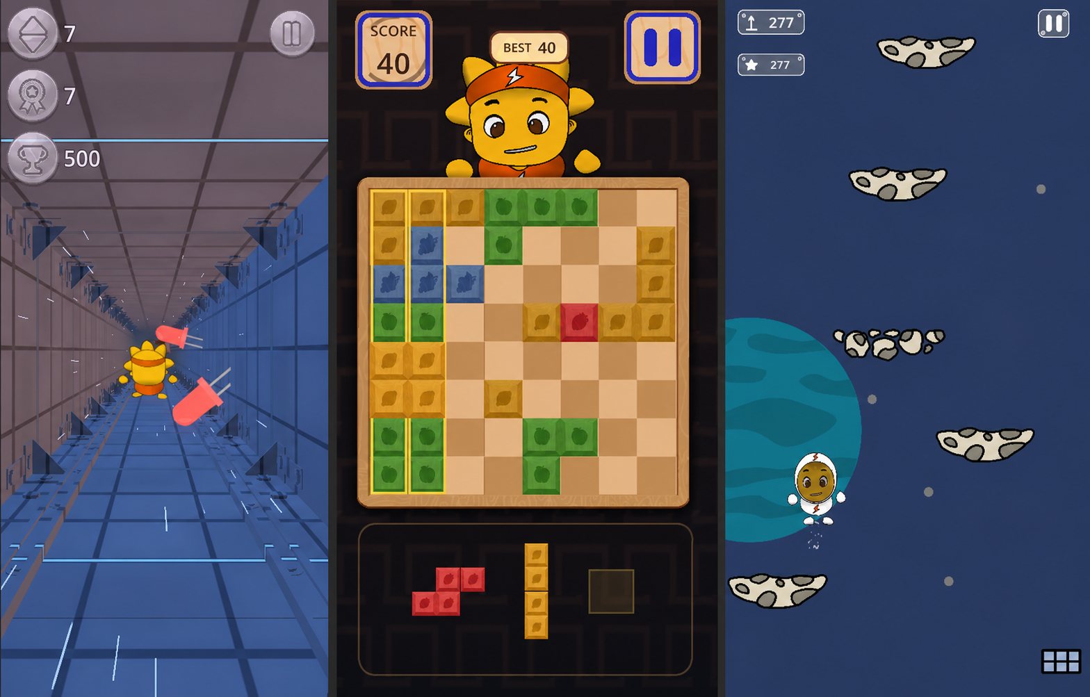 GameBus minigames Dropper, Blocks and Vertical Jumper